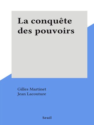 cover image of La conquête des pouvoirs